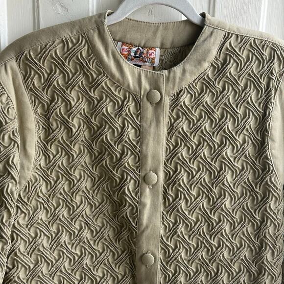 Vintage 80s Bis Bis Gene Ewing Wrinkled Rich Denim Jacket - Picture 3 of 7